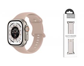 Ремешок для Apple Watch HOCO WA15 Flexible series 8-character buckle solid color silicone strap (42/44/45/49 мм) песочный