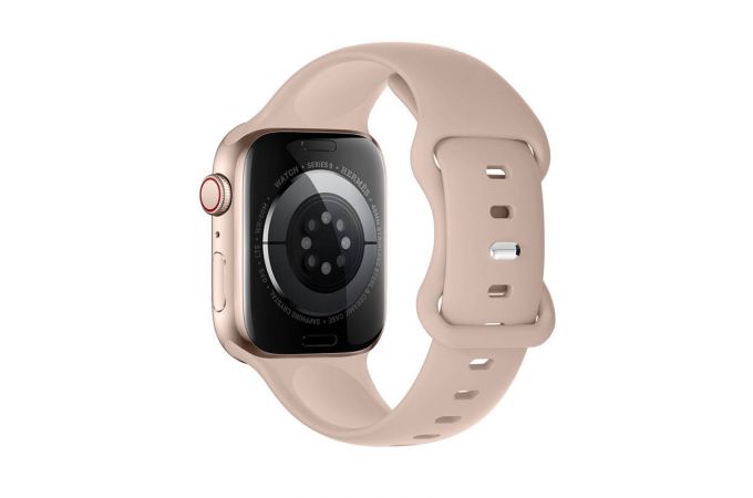 Ремешок для Apple Watch HOCO WA15 Flexible series 8-character buckle solid color silicone strap (42/44/45/49 мм) песочный