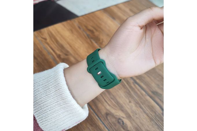 Ремешок для Apple Watch HOCO WA15 Flexible series 8-character buckle solid color silicone strap (38/40/41 мм) большой красный