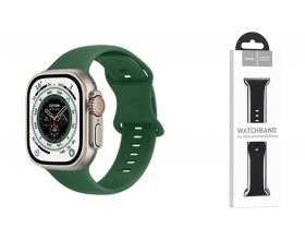 Ремешок для Apple Watch HOCO WA15 Flexible series 8-character buckle solid color silicone strap (38/40/41 мм) сосново-зеленый