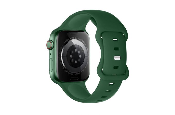 Ремешок для Apple Watch HOCO WA15 Flexible series 8-character buckle solid color silicone strap (38/40/41 мм) сосново-зеленый