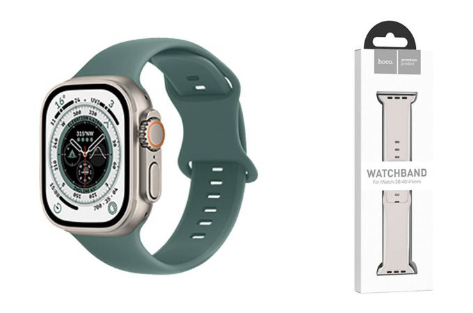 Ремешок для Apple Watch HOCO WA15 Flexible series 8-character buckle solid color silicone strap (38/40/41 мм) люцерна