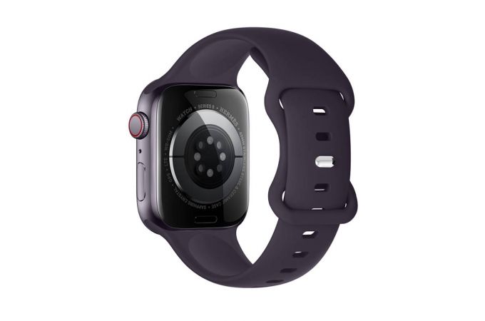 Ремешок для Apple Watch HOCO WA15 Flexible series 8-character buckle solid color silicone strap (38/40/41 мм) малиновая вишня