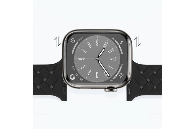 Ремешок для Apple Watch HOCO WA16 Flexible series bamboo pattern solid color silicone strap (38/40/41 мм) оливково-зеленый