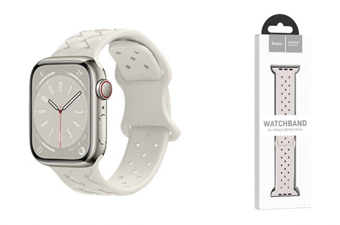 Ремешок для Apple Watch HOCO WA16 Flexible series bamboo pattern solid color silicone strap (42/44/45/49 мм) звездный