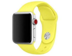 Ремешок силиконовый для Apple Watch 42-44 мм цвет лимонад (размер ML)