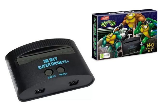Игровая приставка Super Drive BT-140 16bit Боевые жабы (140 встроенных игр)