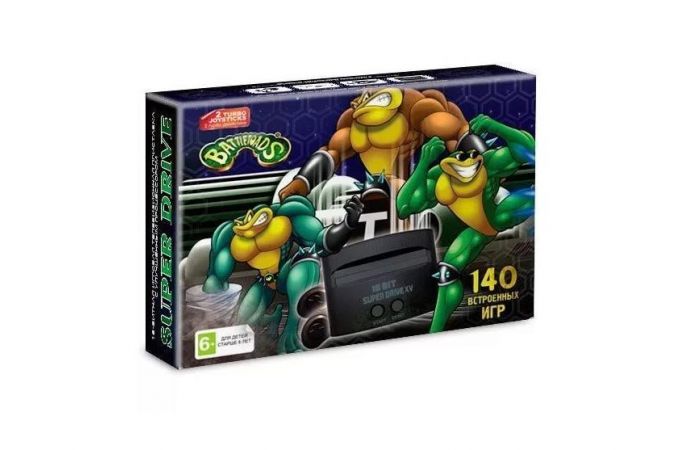 Игровая приставка Super Drive BT-140 16bit Боевые жабы (140 встроенных игр)