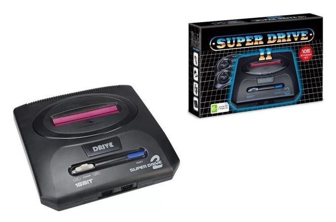 Игровая приставка Super Drive Classic S2-105 Black box 16bit (105 встроенных игр, черная коробка)