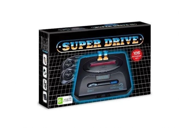 Игровая приставка Super Drive Classic S2-105 Black box 16bit (105 встроенных игр, черная коробка)