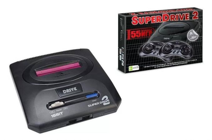 Игровая приставка Super Drive Classic S2-55 16bit (55 встроенных игр)