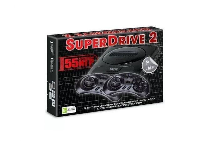 Игровая приставка Super Drive Classic S2-55 16bit (55 встроенных игр)