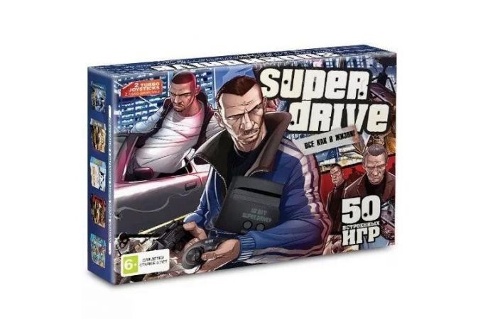 Игровая приставка Super Drive GTA-55 16bit (55 встроенных игр)