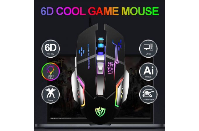 Комплект (3 в 1) Орбита OT-PCM68 клавиатура + мышь + хаб проводные (для игры на телефоне)