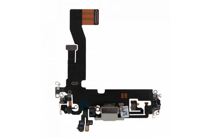 Шлейф для iPhone 12/ 12 Pro с разъемом зарядки (белый) org разбор