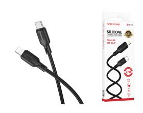 Кабель USB - Lightning BOROFONE BX113 2,4A (черный) 1м силиконовый