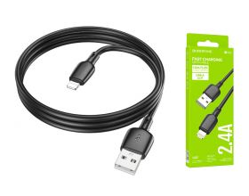 Кабель USB - Lightning BOROFONE BX93 2,4A (черный) 1м