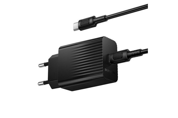Сетевое зарядное устройство USB-C + кабель Type-C - Type-C BOROFONE BAS73A Source PD20W (белый)