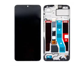 Дисплей для Realme C51 (RMX3830) в сборе с тачскрином + рамка (черный) org