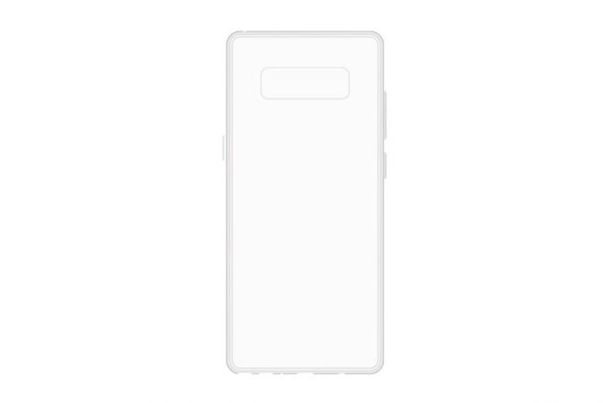 Чехол для Samsung Note8 (N950F) тонкий (белый)
