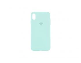 Чехол для iPhone XR Soft Touch с логотипом "Сердце" (зеленый мох)