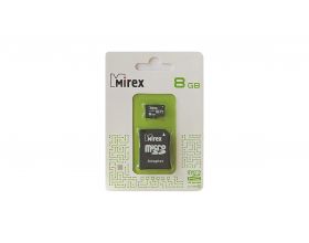 Карта памяти microSDHC MIREX 8 GB (class 10) с адаптером (13613-AD10SD08)