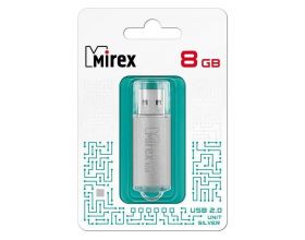 Флешка USB 2.0 Mirex UNIT SILVER 8GB (ecopack)
