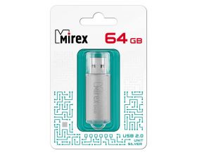 Флешка USB 2.0 Mirex UNIT SILVER 64GB (ecopack)