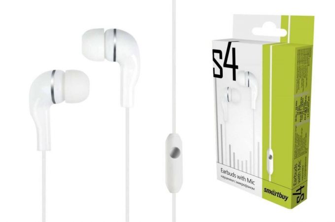 Наушники вакуумные проводные Smartbuy S4 SBH-012K (белый)