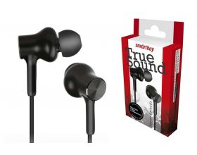 Наушники вакуумные проводные Smartbuy TRUE SOUND SBH-108 (черный, металлический корпус)