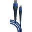 Кабель USB - Lightning BoraSCO Fishbone Apple 8-pin (38509) 3A (темно-синий) 1м