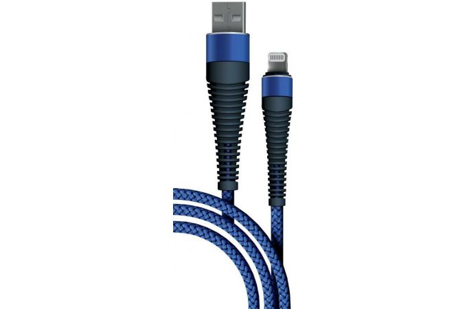 Кабель USB - Lightning BoraSCO Fishbone Apple 8-pin (38509) 3A (темно-синий) 1м