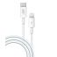 Кабель USB Type-C - Lightning BoraSCO Apple 8-pin (38525) (белый) 1м