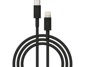 Кабель USB Type-C - Lightning BoraSCO 8-pin (50764) 3A (черный) 1м