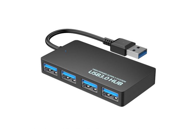 Разветвитель USB HUB 3.0 NN-HB011 на 4 порта USB 3.0 (черный)