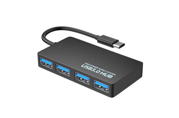 Разветвитель USB HUB 3.0 NN-HB011 на 4 порта TYPE-C (черный)