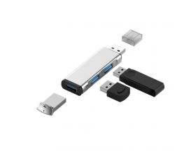 Разветвитель USB HUB 3.0 NN-HB011 на 3 порта USB 3.0 MINI (серебристый)