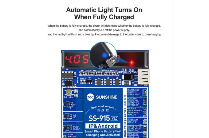 Тестер для зарядки и активации АКБ Sunshine SS-915 V9.0
