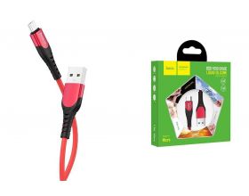 Кабель USB - MicroUSB HOCO U80 2,4A (красный) 1,2м (силиконовый)