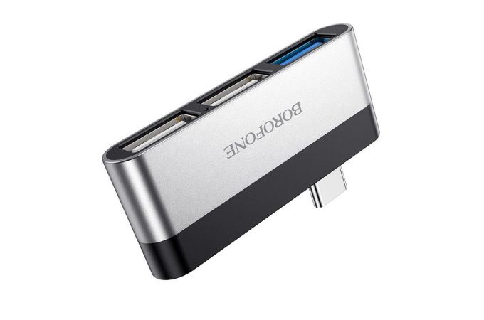 Разветвитель USB HUB Type-C (M) --> USB3.0 (F) + 2xUSB2.0 BOROFONE DH1 (7/41-1)