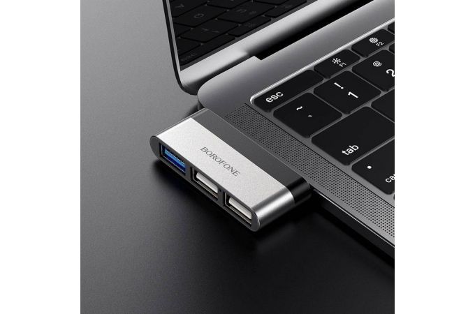 Разветвитель USB HUB Type-C (M) --> USB3.0 (F) + 2xUSB2.0 BOROFONE DH1 (7/41-1)
