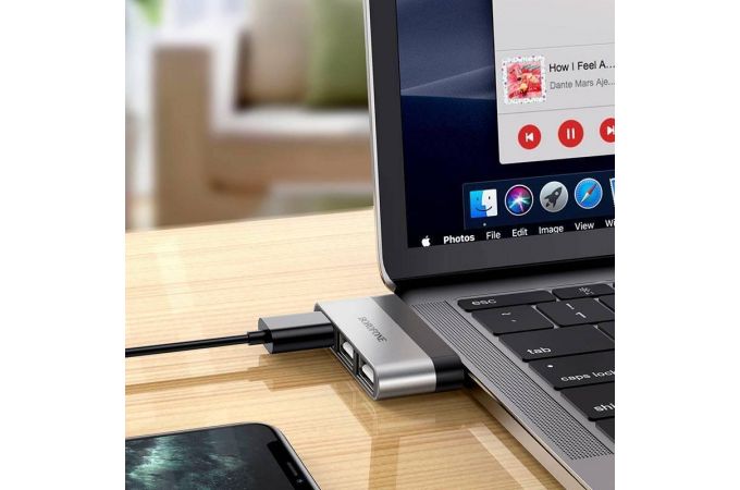 Разветвитель USB HUB Type-C (M) --> USB3.0 (F) + 2xUSB2.0 BOROFONE DH1 (7/41-1)