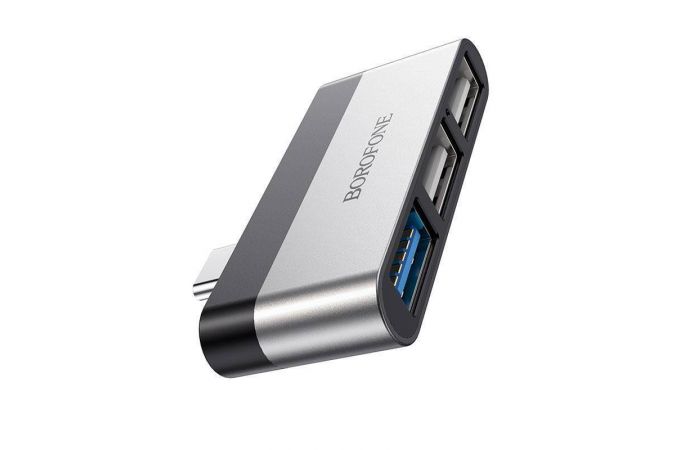 Разветвитель USB HUB Type-C (M) --> USB3.0 (F) + 2xUSB2.0 BOROFONE DH1 (7/41-1)