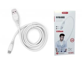 Кабель USB - USB Type-C BYZ BC-007t AM-Type-C 3A (белый) 1,2м (силикон)