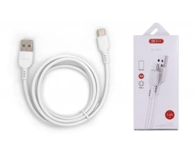 Кабель USB - USB Type-C BYZ BC-008t AM-Type-C 2.4A (белый) 1м (силикон)