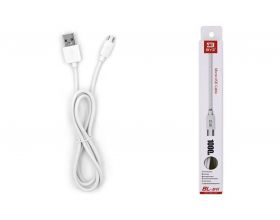 Кабель USB - MicroUSB BYZ BL-641 AM-microBM ПВХ (белый) 1м