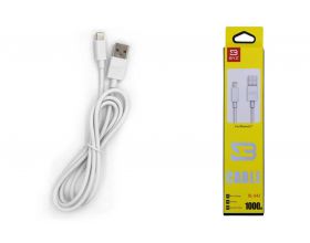 Кабель USB - Lightning BYZ BL-642 AM-8pin 2.1А силикон (белый) 1м