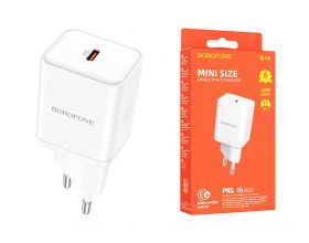 Сетевое зарядное устройство USB-C BOROFONE BN6 Field PD20W (белый)