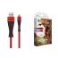 Кабель USB - MicroUSB More choice K41Sm 3.0A нейлон 1м (Red Black)