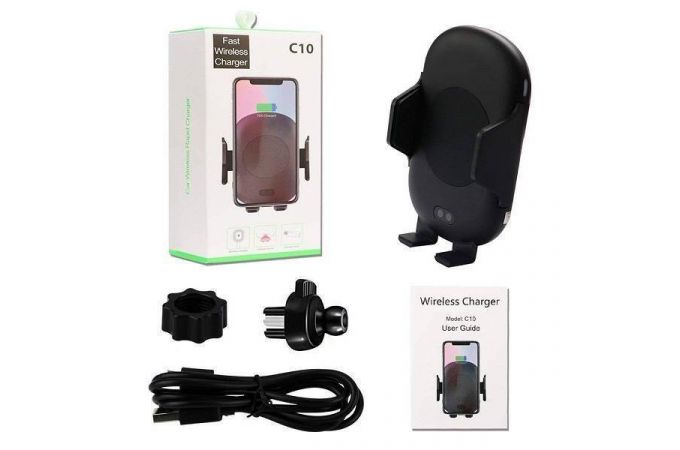 Держатель автомобильный для телефона TDS TS-CAA04(C10)  + беспроводное ЗУ